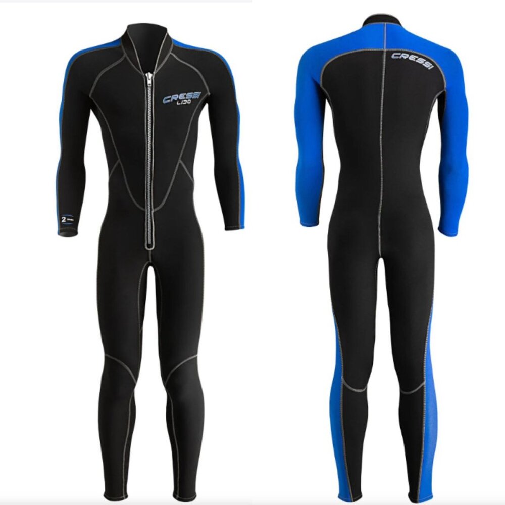 Cressi Lido Wetsuit Man's Monopiece wetsuit 2 mm Black / Blue  L/4